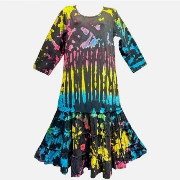 Sacred Threads | Dresses | Nwt Sacred Threads Funky Ethnic Boho Hippie Tie  Dyed Knit Cotton Dress Tunic M | Poshmark